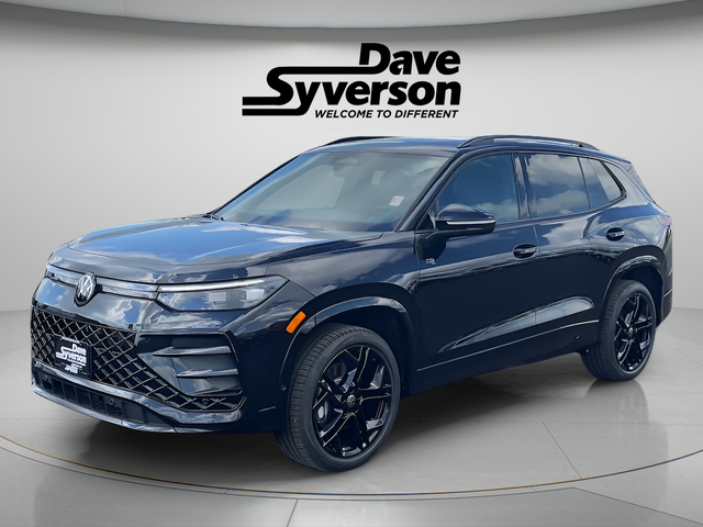 2026 Volkswagen Tiguan 2.0T SE R-Line Black in Deep Black Pearl — front three-quarter view