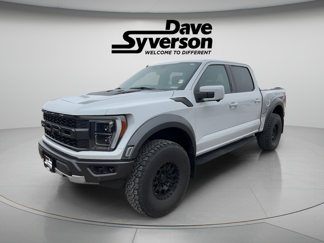 2023 Ford F-150 Raptor in Avalanche — front three-quarter view