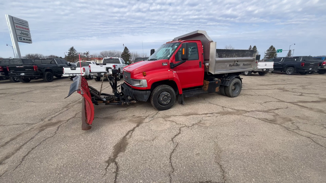 2008 GMC Topkick Base in Fire Red — front three-quarter view