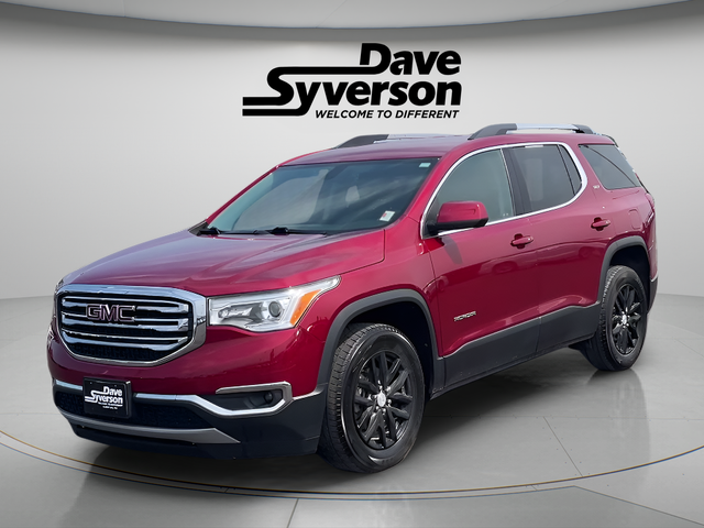 2019 GMC Acadia SLT-1 in Red Quartz Tintcoat — front three-quarter view