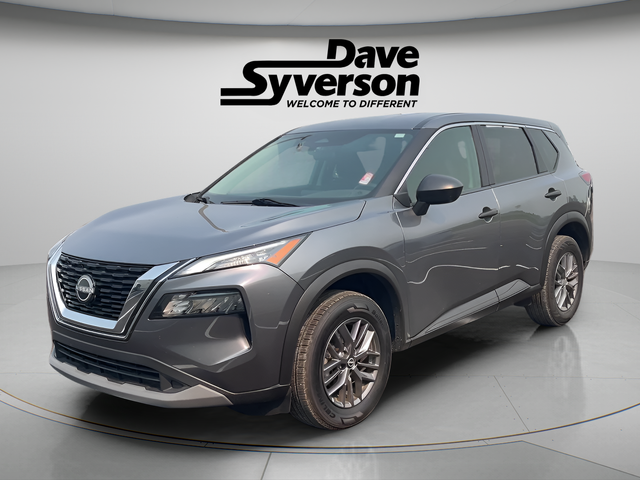 2023 Nissan Rogue S in Gun Metallic — front three-quarter view